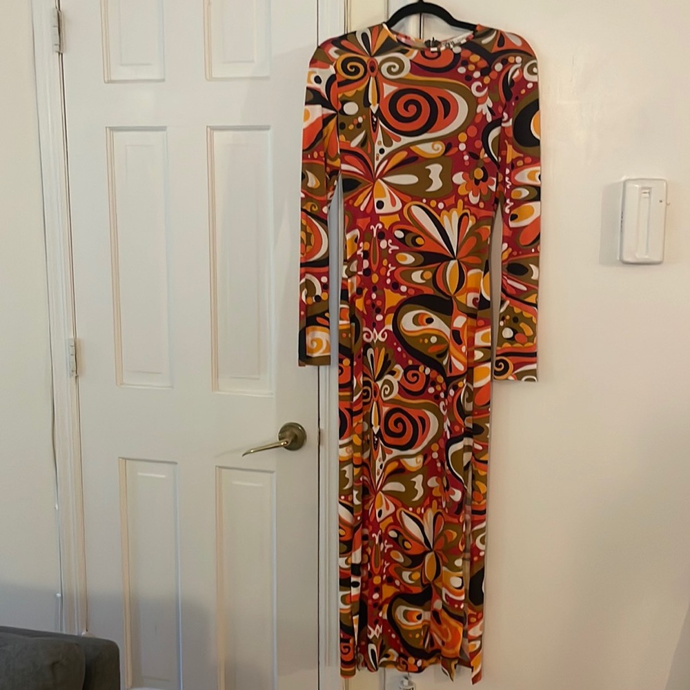 Zara orange dress size M